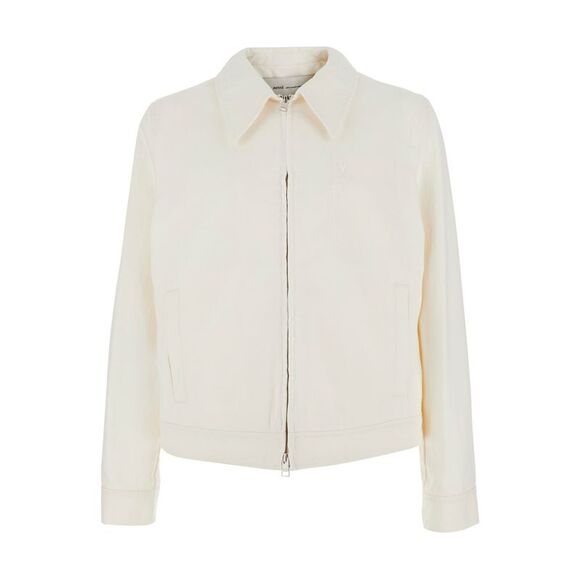 Ami Paris Men Tonal Ami De Coeur Zipped Jacket